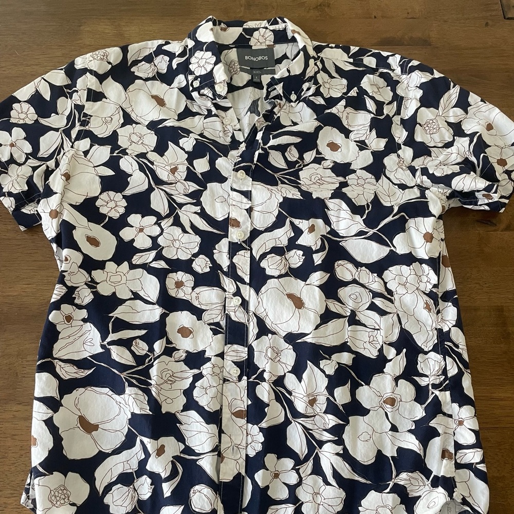 Slim Fit L Bonobos Short Sleeve Button Down
